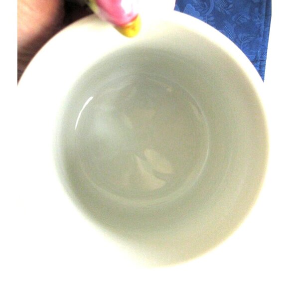 Coffee Mug Teacup White With Parrot Parakeet Bird Handle Unbranded Collectible - Picture 5 of 5